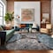 World Rug Gallery Contemporary Floral Design Non Shedding Soft Area Rug 5' x 7' Blue 400BLUE5x7 - alternate 7